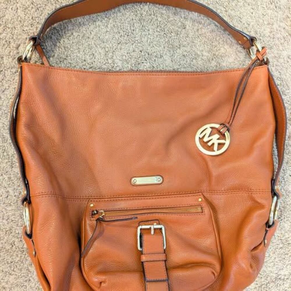 Full Grain Leather Michael Kors Tote Shoulder Bag